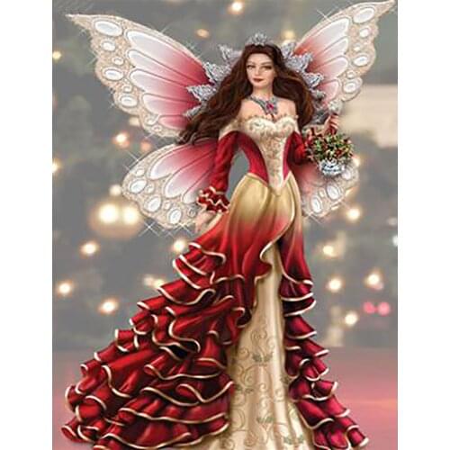 L2447 fairy woman cross stitch Oil painting girl 11/ 14ct /16/28/27CT cloth cotton thread embroidery DIY handmade needlework