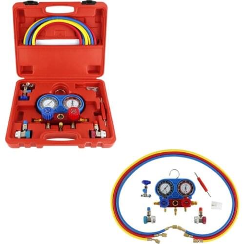 Car Air Conditioning Refrigerant Pressure Gauge Car Pressure Gauge Instrument Inspection Tools Car Repair Tool Accessories HWC