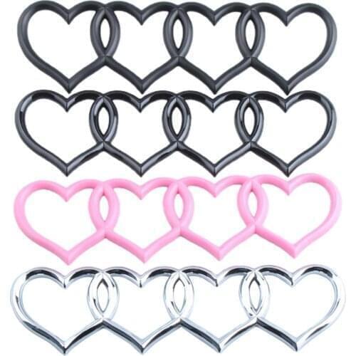 New Car Sticker Love Heart Rear Trunk Tail Label Emblem Decal Car Tail Decorative Sticker Replacement For Audi A3 A4 A6L Q5