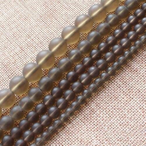 Wholesale Frost Tea Quartzs 4-16mm Round Loose Beads 15"BeadsFor DIY Jewelry Making !We provide mixed wholesale for all items