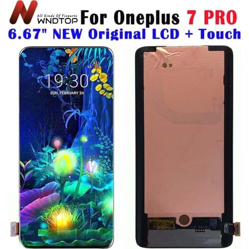Original AMOLED LCD 6.67" OnePlus 7 Pro LCD Display Screen Touch Panel Digitizer One Plus New Replacement Parts OnePlus 7Pro LCD