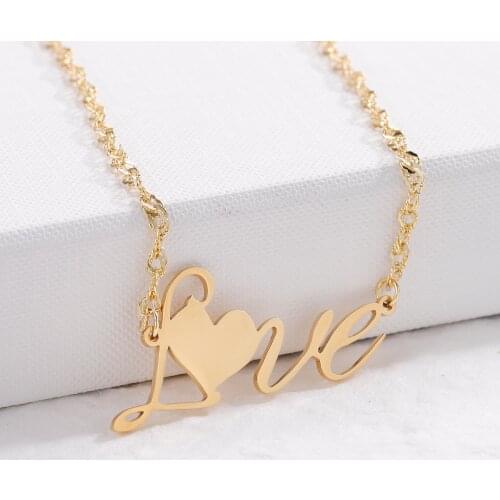 Personalized Name Necklace for Women Gold Stainless Steel Customized Name Rope Chain Pendant Jewelry Gift