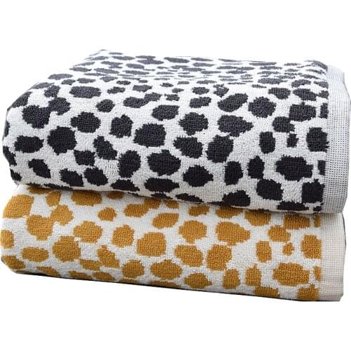 140x70cm Soft And Absorbent Leopard Print Cotton Bath Towel For Adult Household Bath Towel And Beach Bath TJ3860