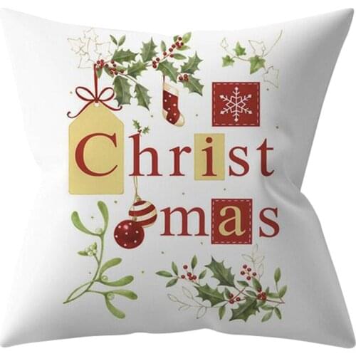 Christmas Pillow Covers 18 X 18 Inches Xmas Series Cushion Cover Home Decor