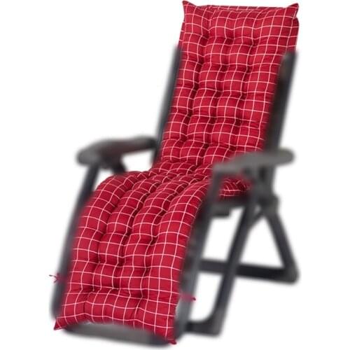 Sun Lounger Recliner Cushion Replacement Plaid Sunbed Garden Lounge Chair Pad H55A