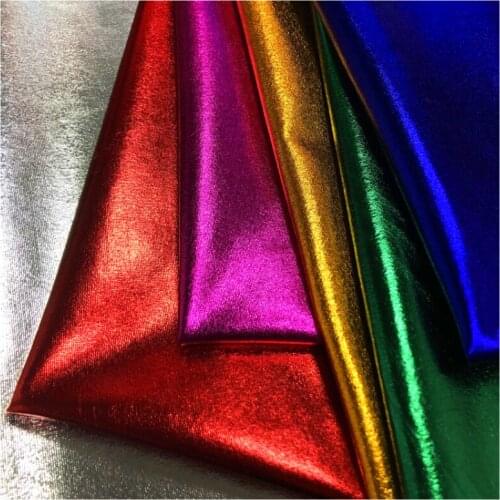 Width 59'' Solid Color Bronzed Spandex Four Side High Elastic Fabric By The Yard For Stage Dress Skirt Background Cloth Material