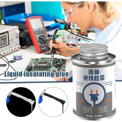 125ML Liquid Insulation Electrical Tape Tube Paste Waterproof Anti-UV Fast Dry Tape STTA889