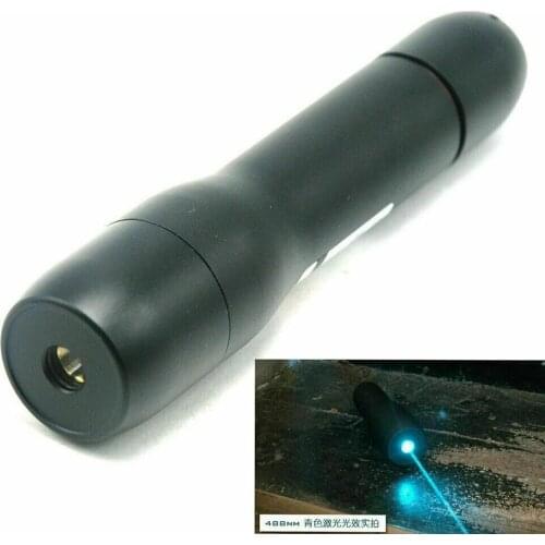 Waterproof 488nm cyan-Blue Ray Handheld Dot Laser Pointer Presentation Torch