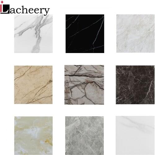 Waterproof Floor Tiles Stickers Self Adhesive Marble Kitchen Bathroom Ground Panels House Renovation Wall Decals Peel and Stick