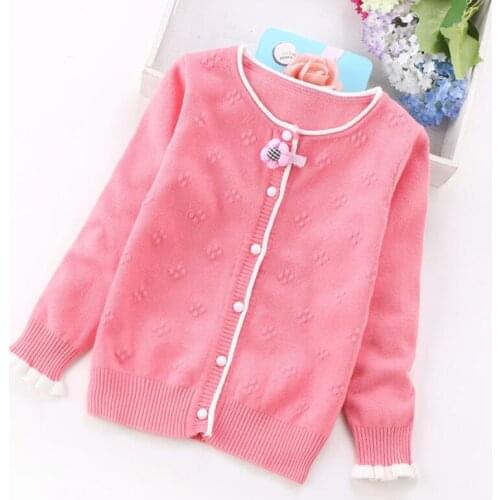 2019 Baby Toddler Teenage Clothes School Big Girls Knitted Coat Girl Sweater Top Kids Coats Sweaters Cardigan Children Outerwear