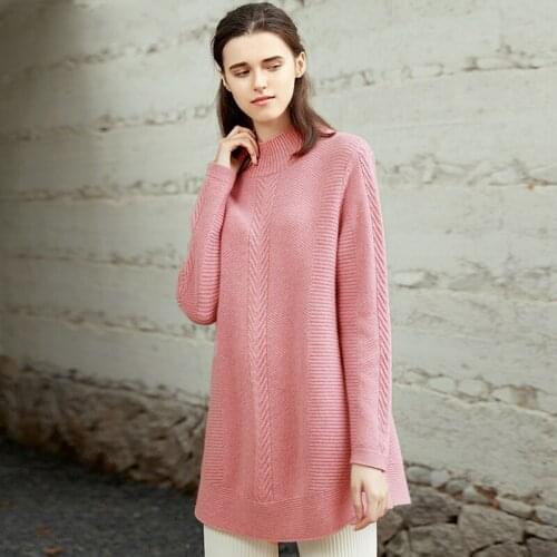 ZHILI Womens Half A Turtleneck Pullover Long Cashmere Sweater