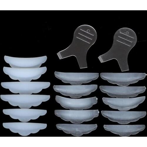 1 Set Silicone Eyelash Perm Pad Recycling Lashes Rods Shield Lifting 3D Eyelash Curler