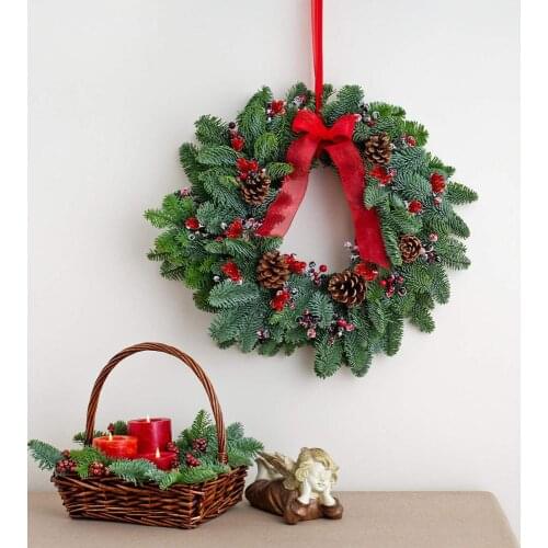 20 Pcs/Set Artificial pine needles Fake Plants Branches Artificial flowers For Christmas Tree Decorations DIY Accessories