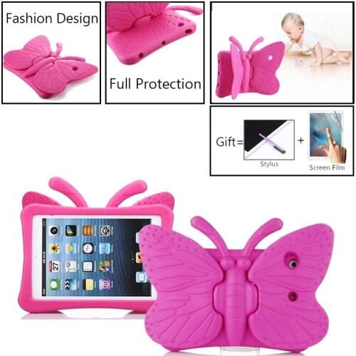 3D Cartoon EVA Shockproof Case For iPad 7th 8th Gen Butterfly Stand Tablet Cover For Apple IPad 10.2 inch 2019 2020 Kids Case