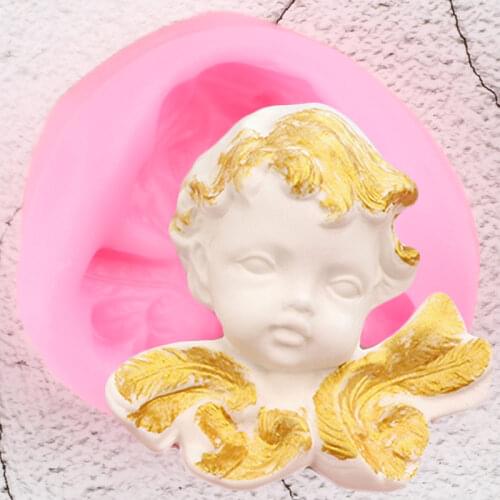 3D Angel Silicone Mold Baby Aromatherapy Wax Craft Soap Resin Molds Fondant Cake Decorating Tools Candy Chocolate Gumpaste Mould