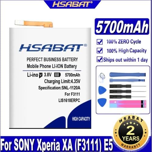 HSABAT LIS1618ERPC 5200mAh Battery for SONY Xperia XA (F3111) E5 F3116 F3115 F3311 F3313 F3112