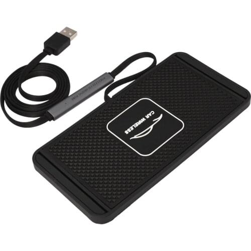 QI Car Wireless Quickly Charger for IPhone 8 XS XR Car Charging Pad for Samsung S10 Dock Station Non-Slip Mat Car Dashboard Hold