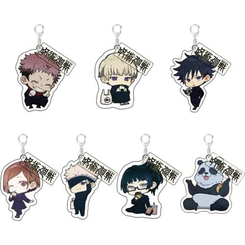 Jujutsu Kaisen Yuji Itadori Keychain Fushiguro Megumi Cosplay Acrylic Keyring Anime Jewelry