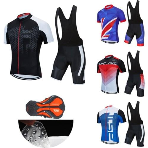 Quick-Dry Cycling Jersey Set Men Summer Bicycle Clothing BIB Shorts 2021 Road Bike Clothes Sport Suit Male Uniform MTB Dress Kit