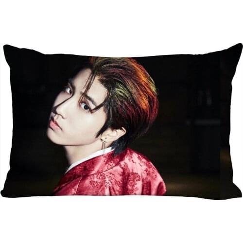 KPOP Han Ji Sung Pillow Cover Bedroom Home Office Decorative Pillowcase Rectangle Zipper Pillow cases Satin Soft No Fade 0622