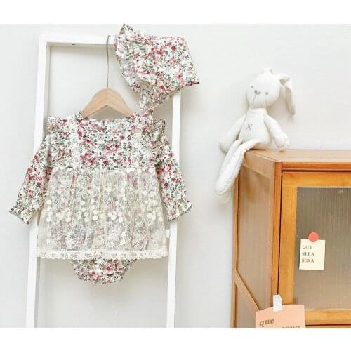 Baby clothes long sleeved baby girl romper autumn flower newborn clothes