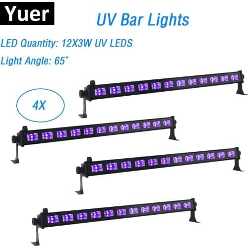12LEDS 3W LED Disco UV Black Lights DJ 30W Par Lamp UV For Party Christmas Bar Lamp Laser Stage Wall Washer Spot Light Backlight