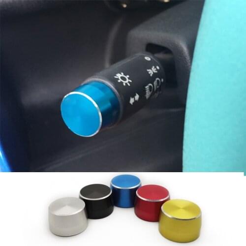 Aluminum alloy Car Head Lights Switch Button Knob Cover For Mercedes Smart Fortwo 451 Accessories Car Styling Wiper Rod Cap