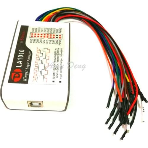 LA1010 logic analyzer 100M sampling rate 16 channel adjustable threshold PWM output