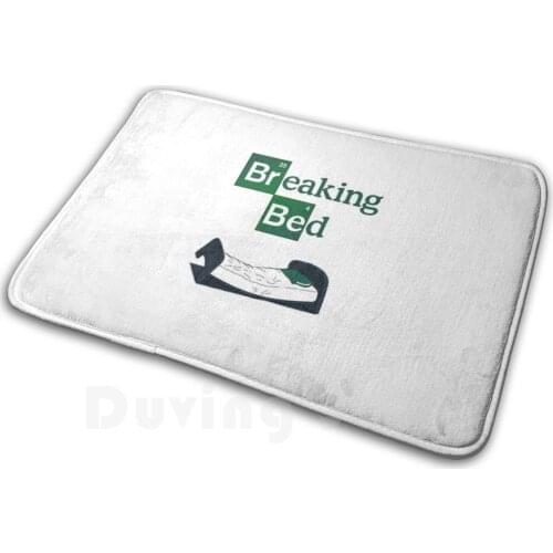 Breaking Bed Soft Non-Slip Mat Rug Carpet Cushion Bed Broken Meth Drug Tv Show Movie Bald Walter White Logo Parody Shell