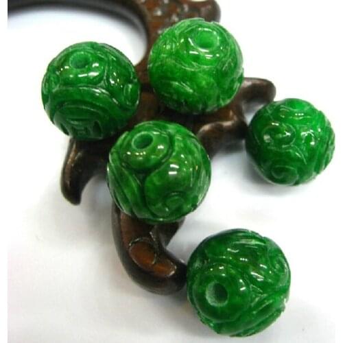 Natural jadeite jade beads DIY 100% real green jade bracelets jade gift genuine jade beads bangle gemstone bracelets for women