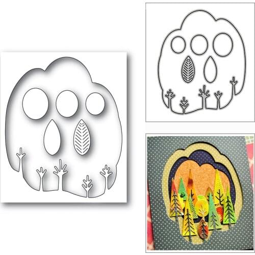 New Layered Tree Forest Frame 2020 Metal Cutting Dies for DIY Scrapbooking and Card Making Decorative Embossing Craft No Stamps