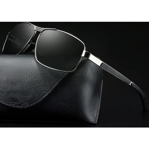 New Mens Polarizing Sunglasses Box Anti-glare Intelligent Discoloration Driving Mirror