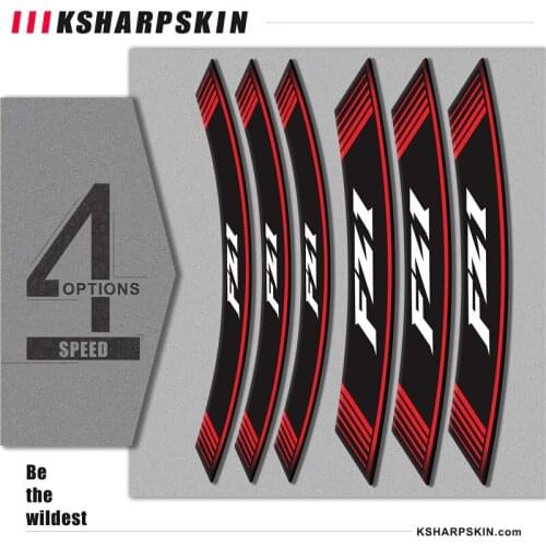 Creative 8X motorcycle tire stickers personalized reflective decorative decals fashion wheel foil for YAMAHA FZ1