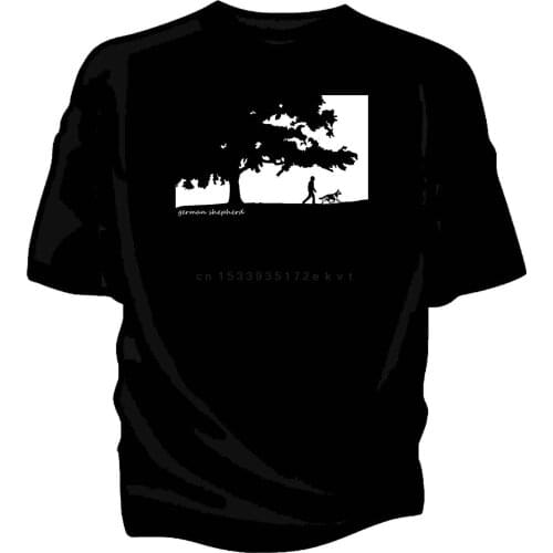 Original art Sketch. Walking the German Shepherd dog Mens Print T-Shirt