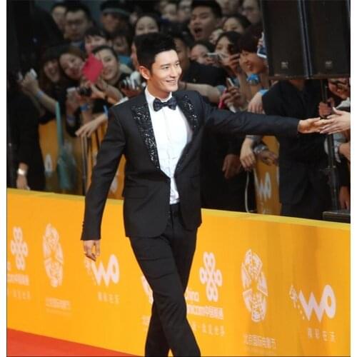 S-3xl Men Suits Groom Wedding Dress Banquet Suits Performance Party Formal Dress Host Suit Sets Singer Costumes