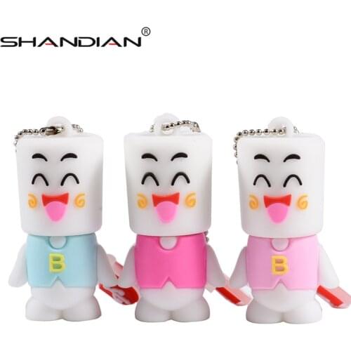 SHANDIAN Hotsale 2018 Pen Drive Cup Lovely Gift USB Pendrive 4GB 16GB 32GB 64GB Cartoon Bottle U Stick USB Drive Usb 2. 0