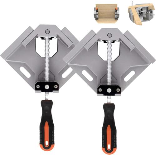 90 Degree Right Angle Clip Clamp Single Handle Aluminum Alloy Corner Clamp Woodworking Picture Frame Clip Right Angle Folder