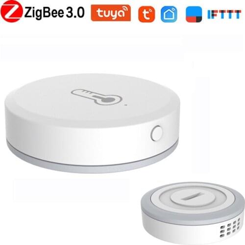Tuya ZigBee Smart Temperature And Humidity Sensor Battery Powered Smart Home Control sensor Gateway Needed IFTTT APP Smart Life