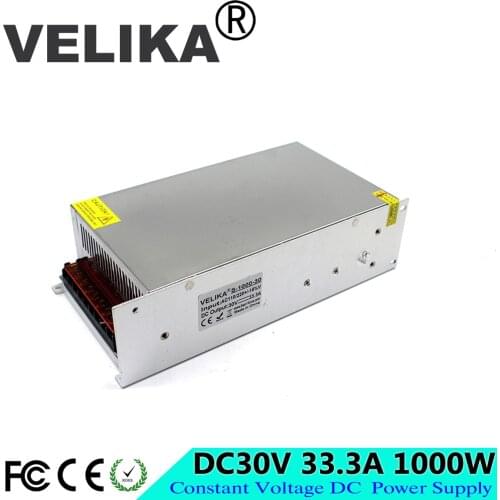 Universal DC 30V Power Supply 33.3A 1000W Led Driver Transformer 110 220V AC DC30V SMPS for Industry Mechanical Equipment