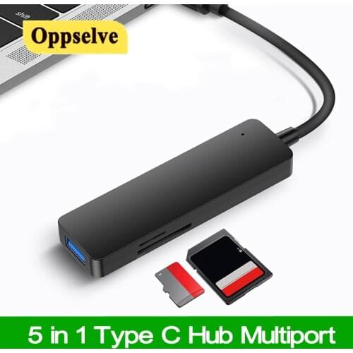 USB C Hub 5 in 1 Type C 3.0 to SD/TF Card Reader USB C to USB 2.0 Hub Adapter High Speed For Macbook Air Pro Thunderbolt Xiaomi