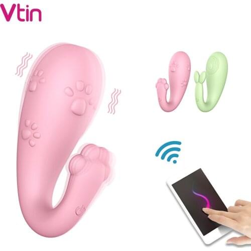 8 Frequency Vibrator For Women APP Bluetooth Silicone Wireless Remote Control G-spot Massage Adult Game Sex Toys for Women