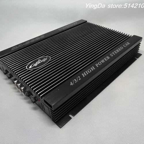 High-power 1800W 4 channel car amplifier subwoofer amplifier good transistors push 450W*4