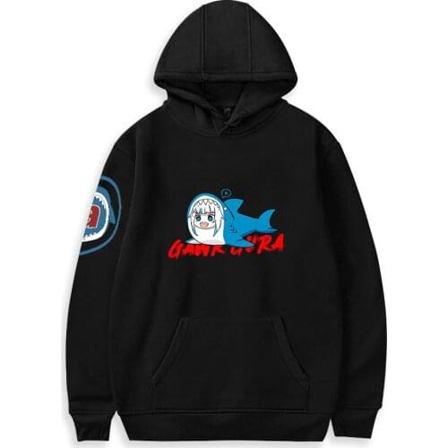 Gawr Gura Little Shark Japanese Stylish Hoodies Sweatshirt Streetwear Men Women Harajuku Fashion Long Sleeve Pullover Hoodies
