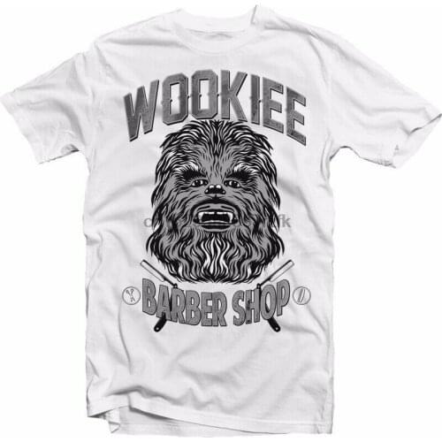 Inspired Wookie Rebel Barber Shop Chewie funny white t-shirt FN9339