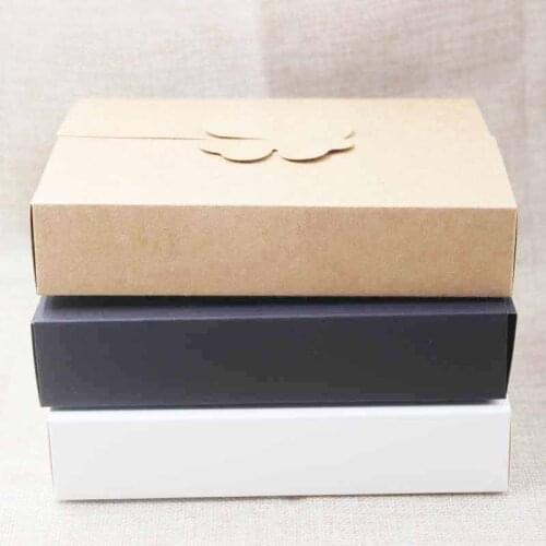 Zerong DIY gifts box ,white/kraft cookie cake homemade display box, wedding favors decoration package box 10pcs size 17*13*3.5cm