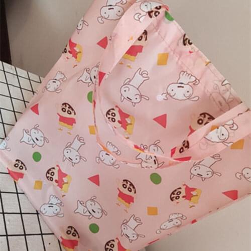 Women Folding Nylon Shopping Bag Eco Friendly Supermarket Waterproof Bag for Women Female Shopper Bag