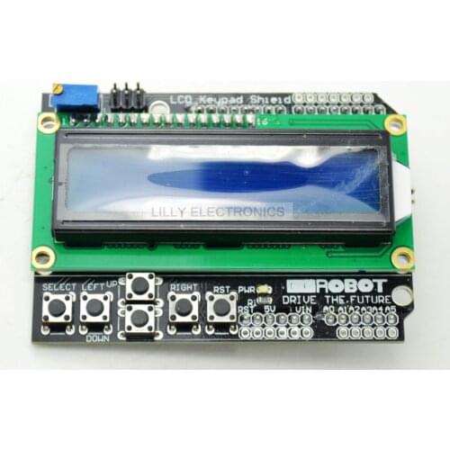 LCD1602 Character LCD Keypad Shield