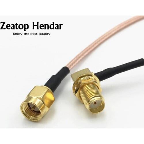 1Pcs SMA Male Plug to Right Angle SMA Female Bulkhead Jack RG316 Cable RF Coaxial Pigtail Connector 10CM 15CM 20CM 30CM 50CM 1M