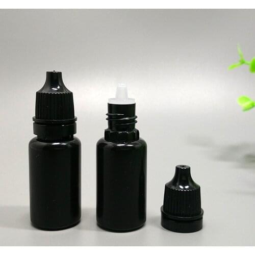 100pcs 5ml 10ml Black Empty Plastic Squeezable Dropper Bottles Eye Liquid Sample Eyes Drop Refillable Bottle