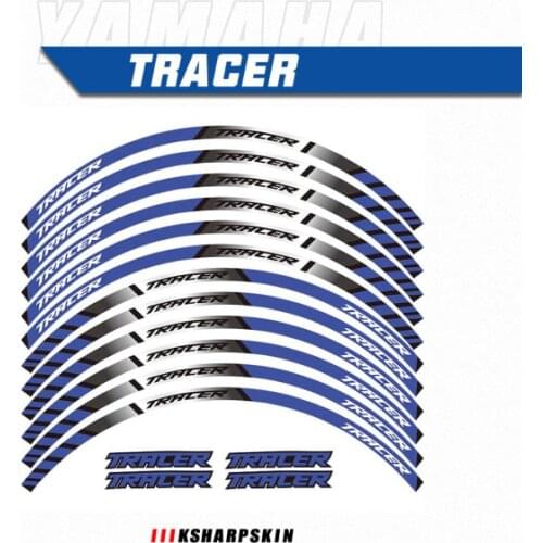 12 Pcs Motorcycle Reflective tire decals Wheels Moto Stickers decoration protection rim sticker For YAMAH TRACER